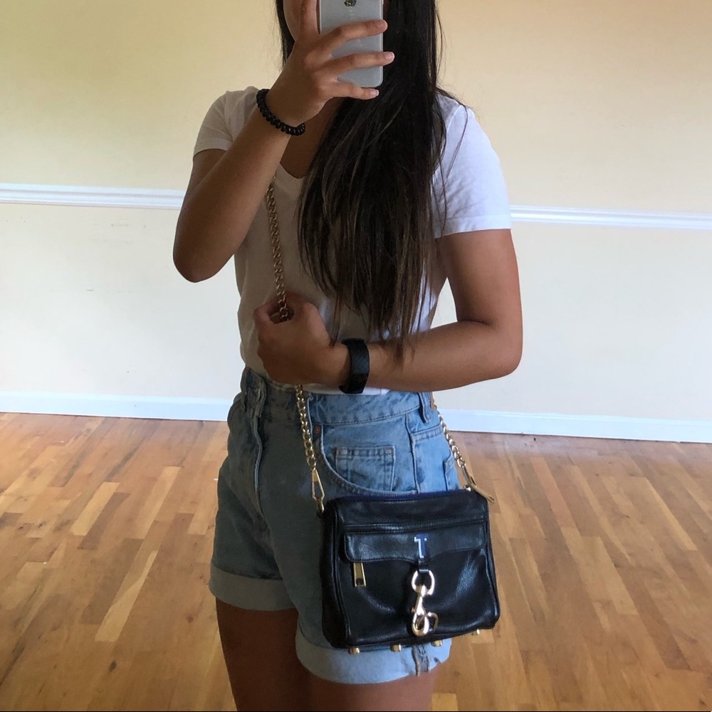 Rebecca Minkoff Mini MAC with initial T